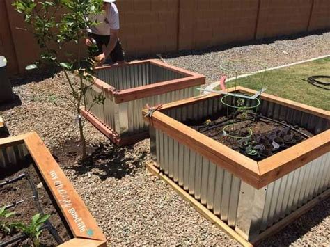 metal roofing sheet planter boxes|diy corrugated planter container.